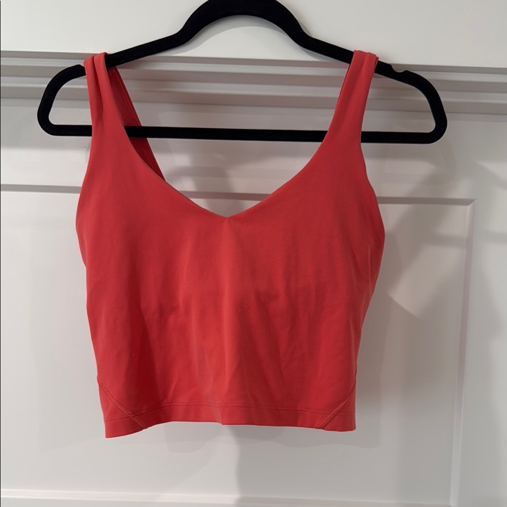 lululemon Align crop Tank Top size 10 watermelon pink color